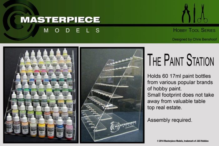 Acrylic 17ml paint bottle organizer