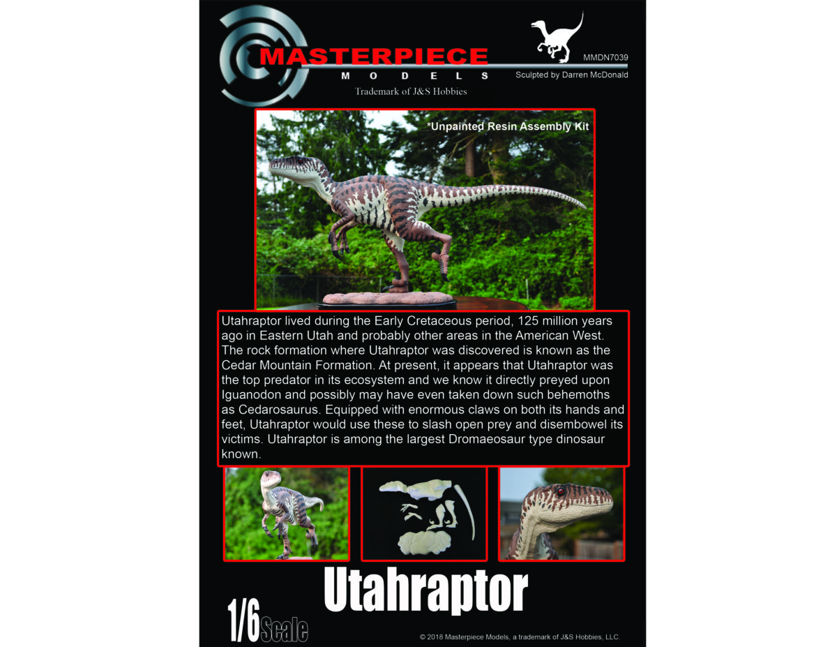 Utahraptor 1/6 Scale MMDN7039 $149.99